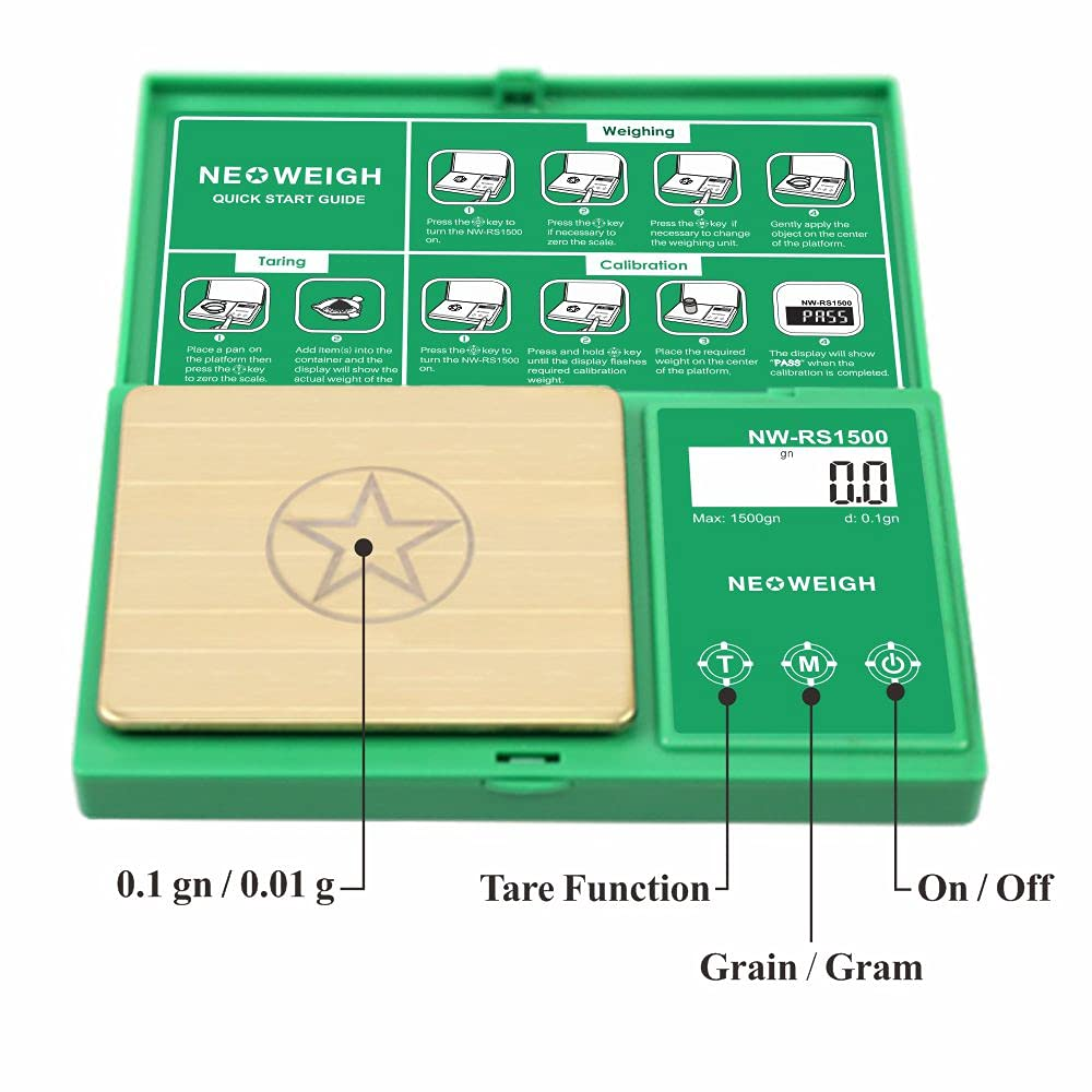 Reloading Scale, Powder Scale for Reloading, 1500 Grains X 0.1 Gn, Digital Powde