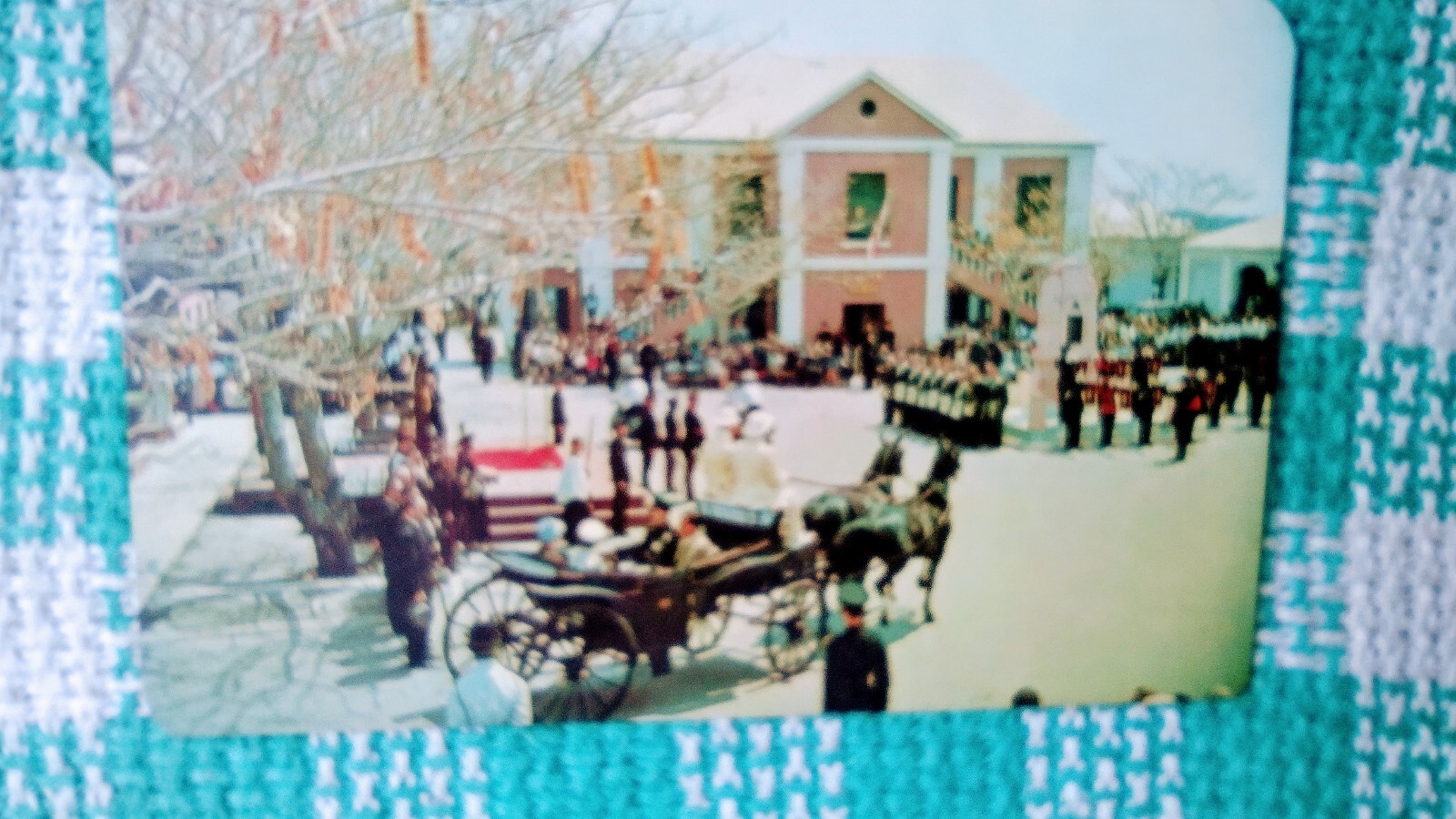 VINTAGE POST CARD PEPPERCORN CEREMONY MARKET SQUARE BERMUDA