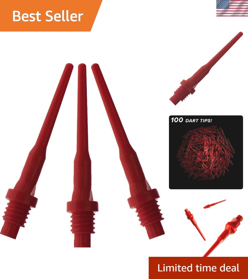 Viper Tufflex II 100 Pack Soft Tip Dart Points - Durable 2BA Replacement Tips