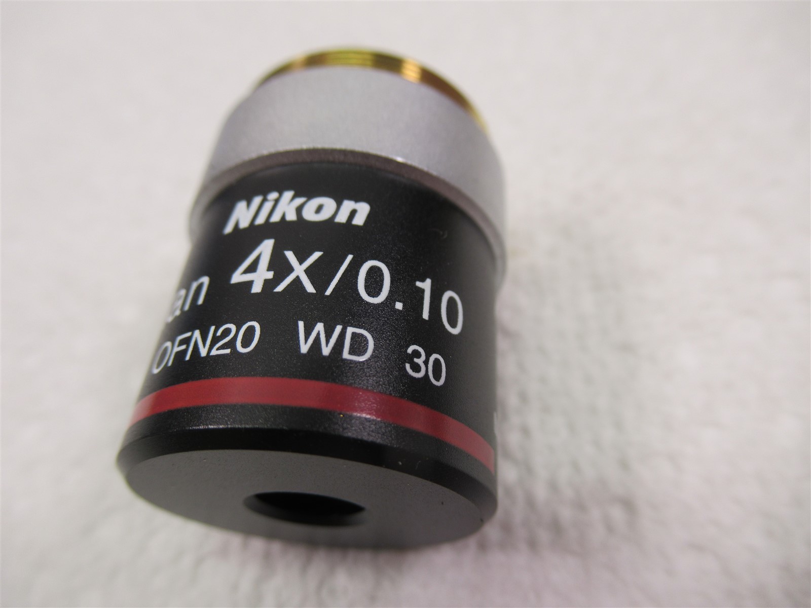 Nikon E Plan 4x / 0.10 OFN20 WD 30 Microscope Objective Lens for Eclipse Models