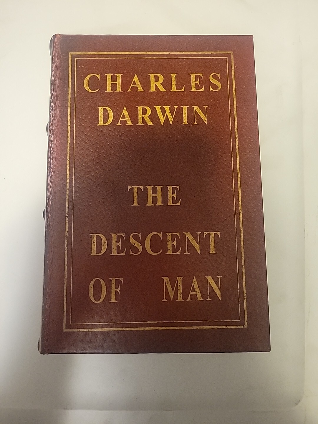 Hidden Secret Storage Book Charles Darwin The Descent Of Man Red Jewelry Money