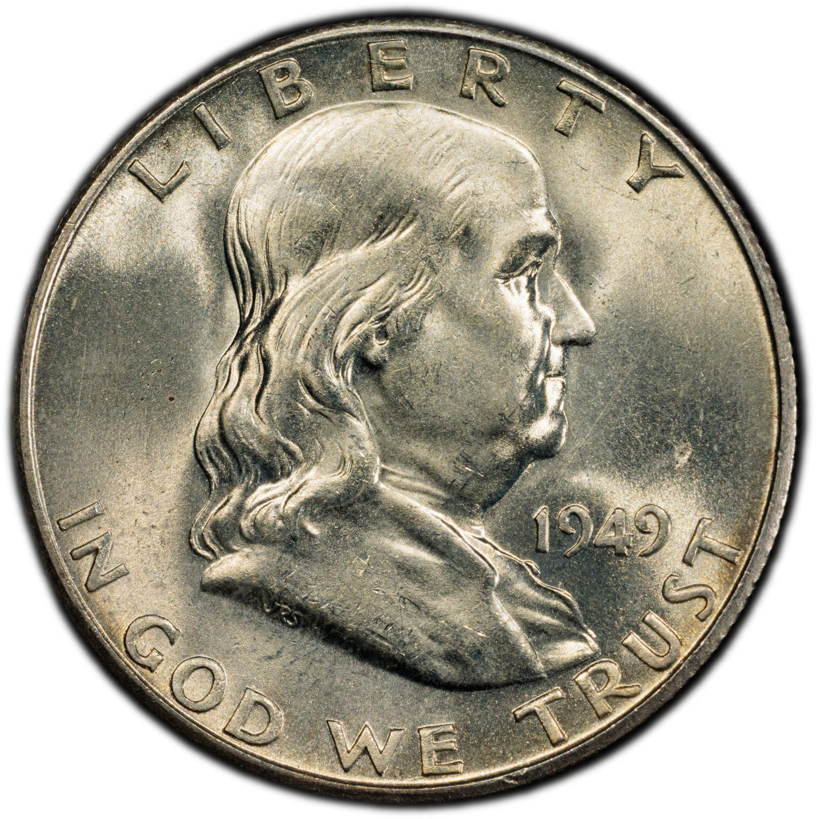 1949-S High-End PCGS MS64 Franklin Half Dollar | Luster | 40th Anniversary Label