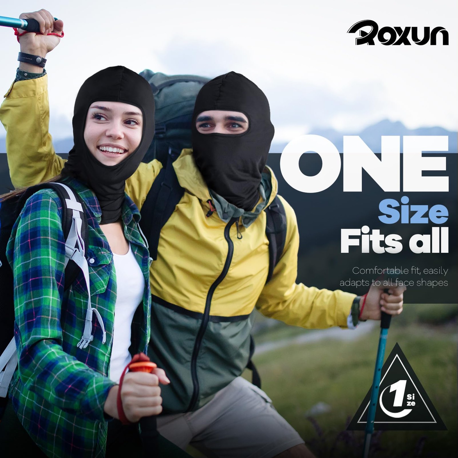 ROXUN Balaclava One Size, Black+dark Gray+light Gray+army Green+light Blue