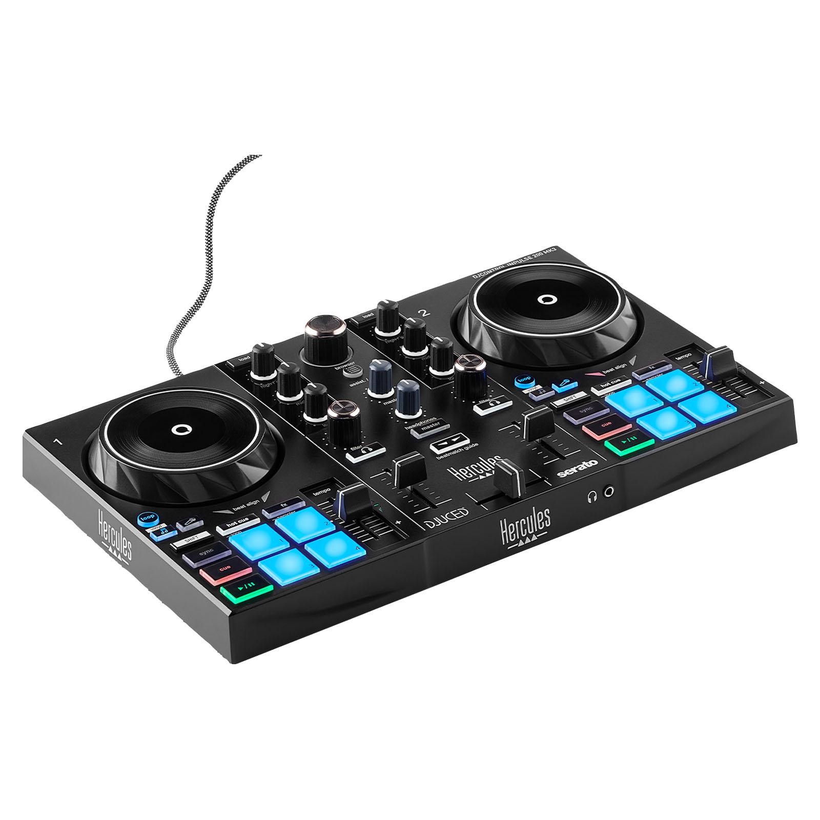 Hercules DJControl Inpulse 200 MK3 DJ Controller with Case Package