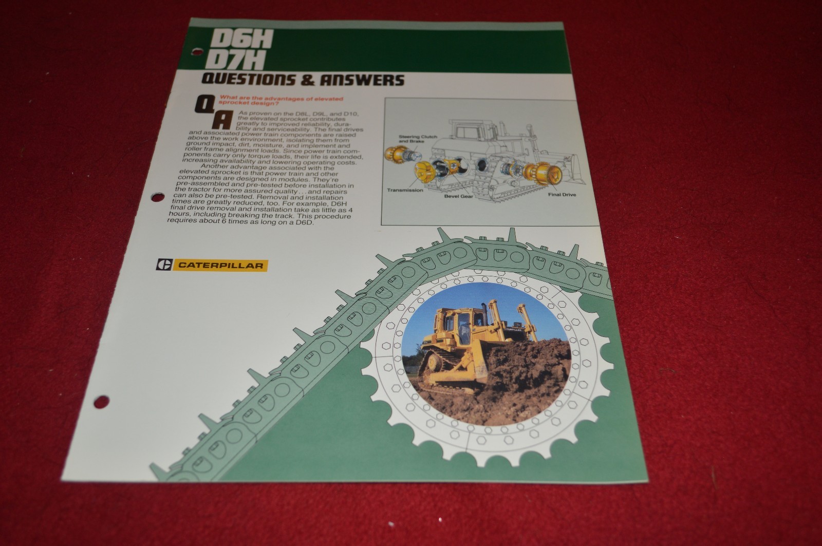 Caterpillar D6H D7H Crawler Tractor Dealer's Brochure DCPA2