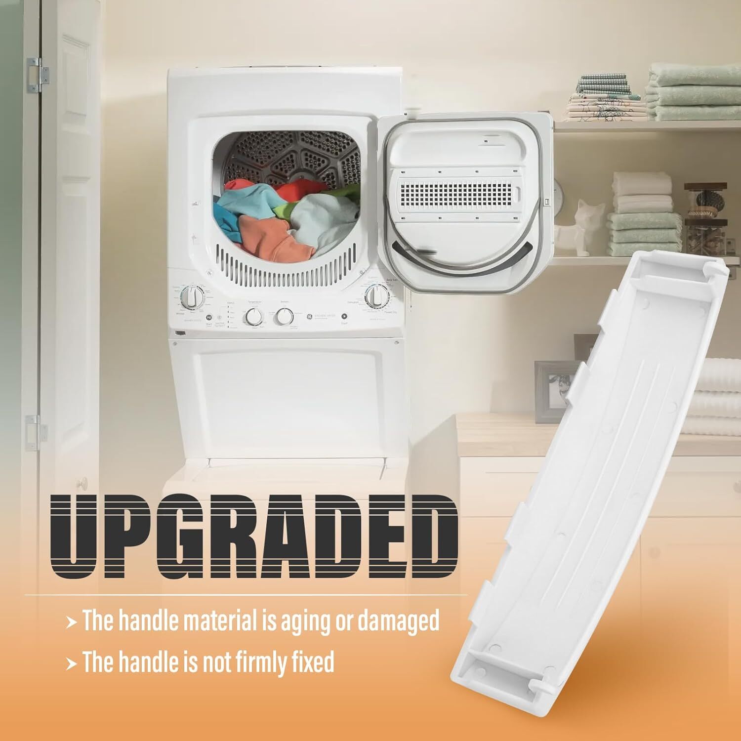 Dryer Door Handle for GE WE01X30378 White