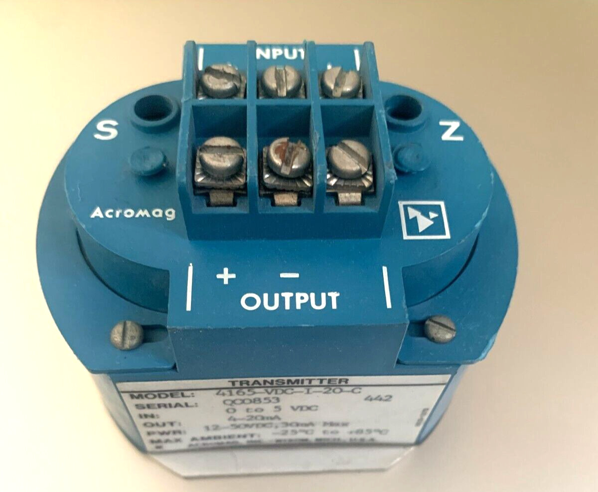Acromag Transmitter 4165-VDC-I-20-C 12-50 vdc