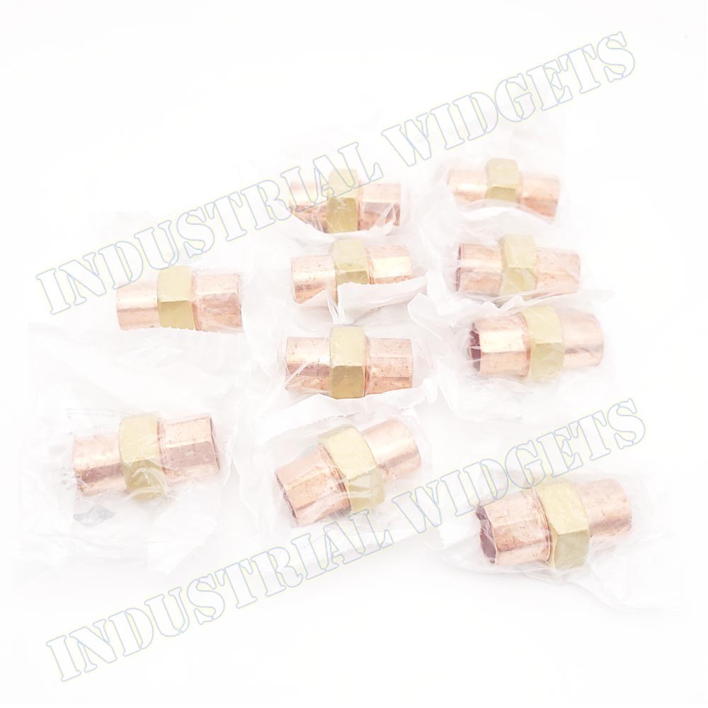 10 pcs - 3/4" Union Copper Pipe Fittings - Elkhart EPC 102 CxC Sweat Solder USA