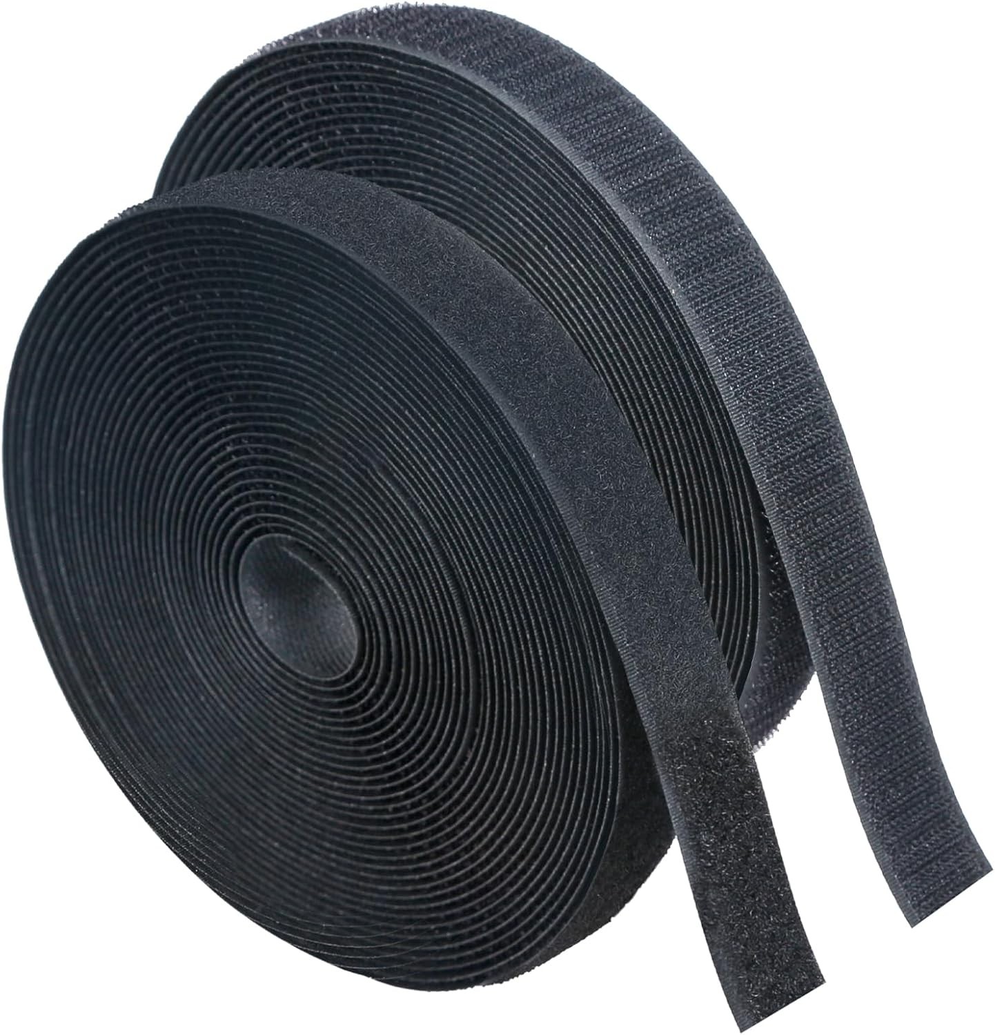 1in*11 Yard Sew On Hook and Loop Tape, Non-Adhesive Hook Loop Strips Roll, Stron