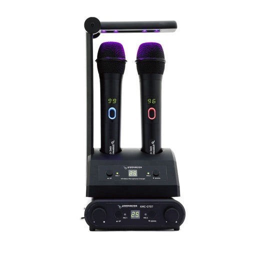 Kumyoung KMC-0707 UV LED Sterilization Wireless Karaoke Microphone System
