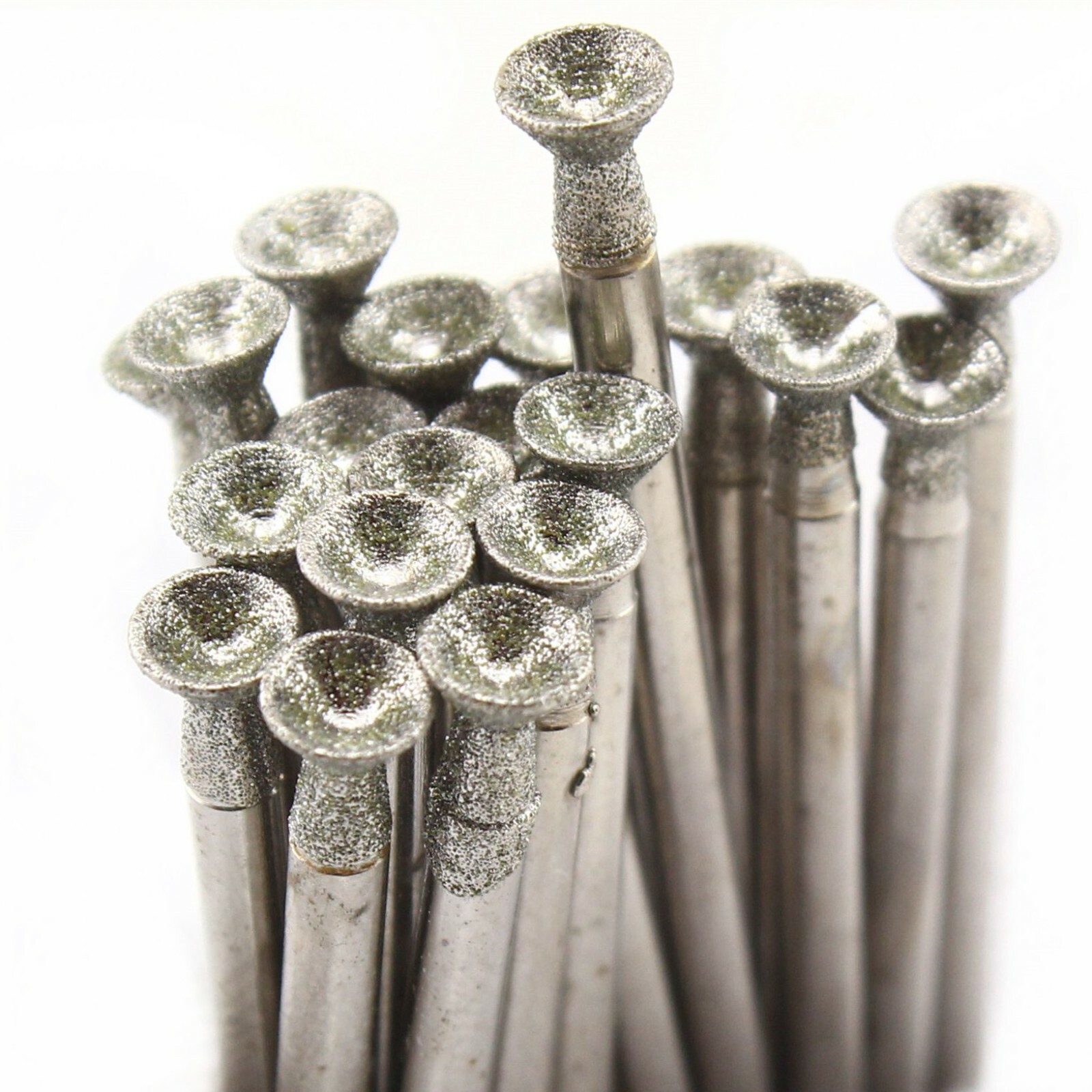 30Pcs 4mm Diamond Grinding Bits 5/32" SPHERICAL CONCAVE Jewelry Tools for Stone