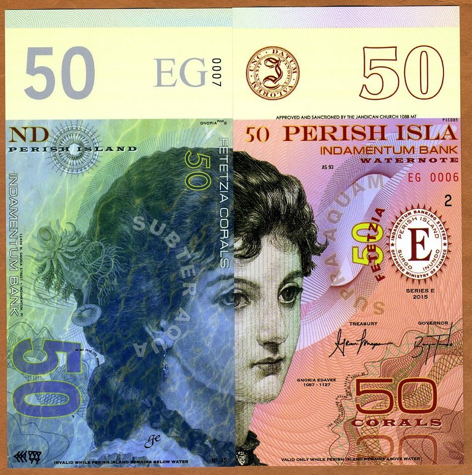 Perish Island, 50 Corals, 2015, private Issue, UNC POLYMER