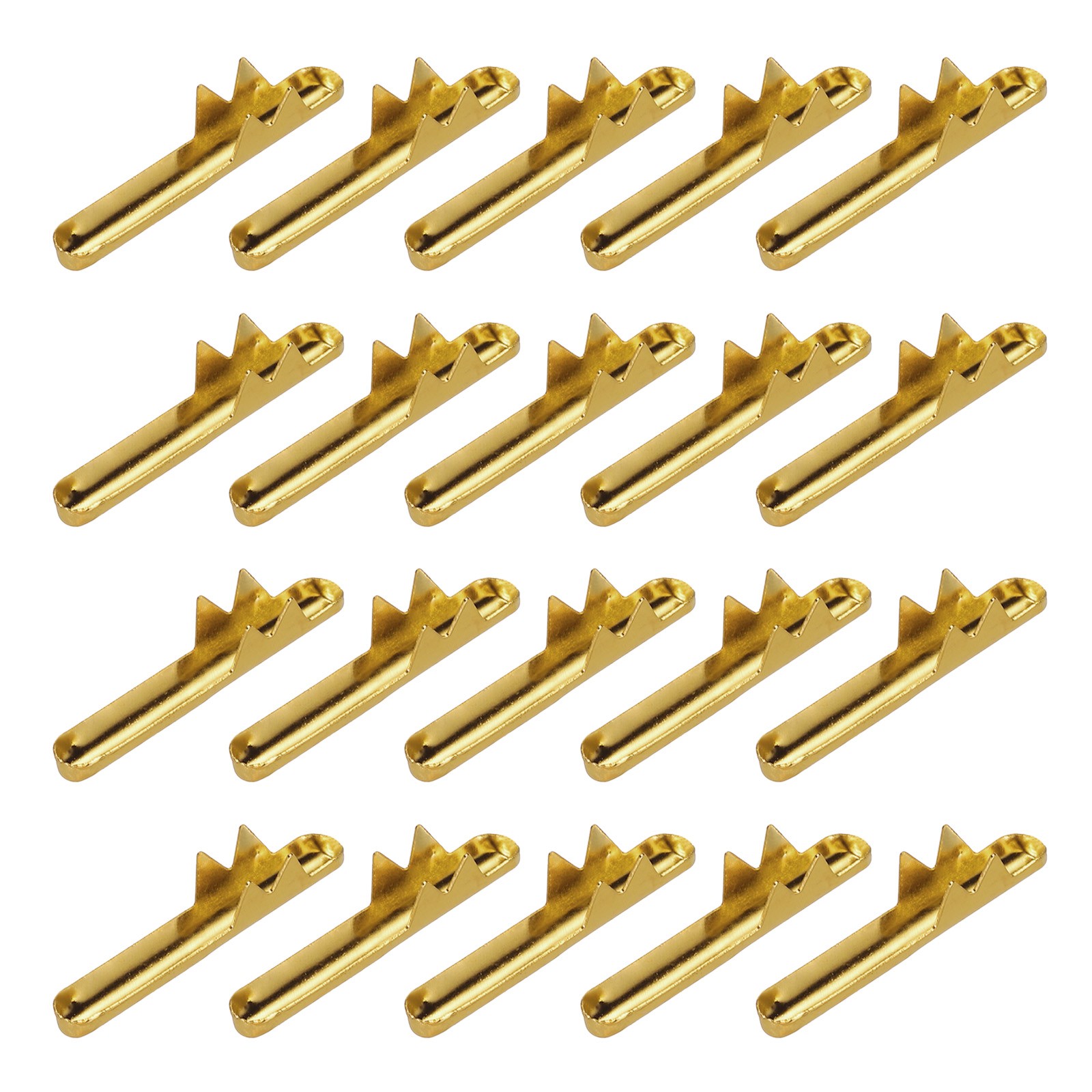 500 Pcs Elastic Cord Crimp Ends, Elastic Barbed Cord Fastener, Gold