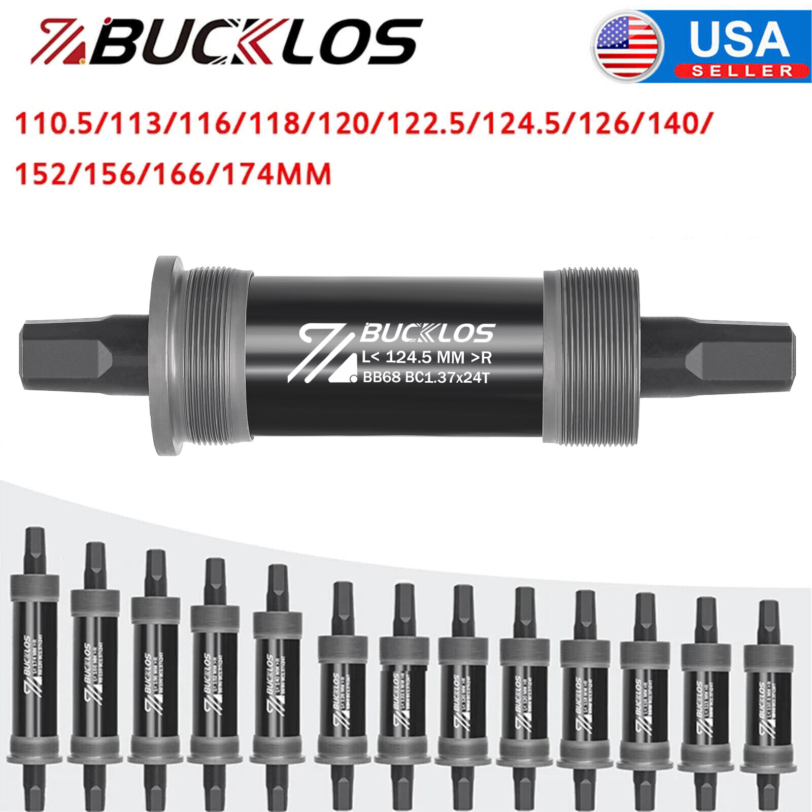 Crank Bottom Bracket Road Folding BIke BB68 Square Taper MTB Sealed Bearings US
