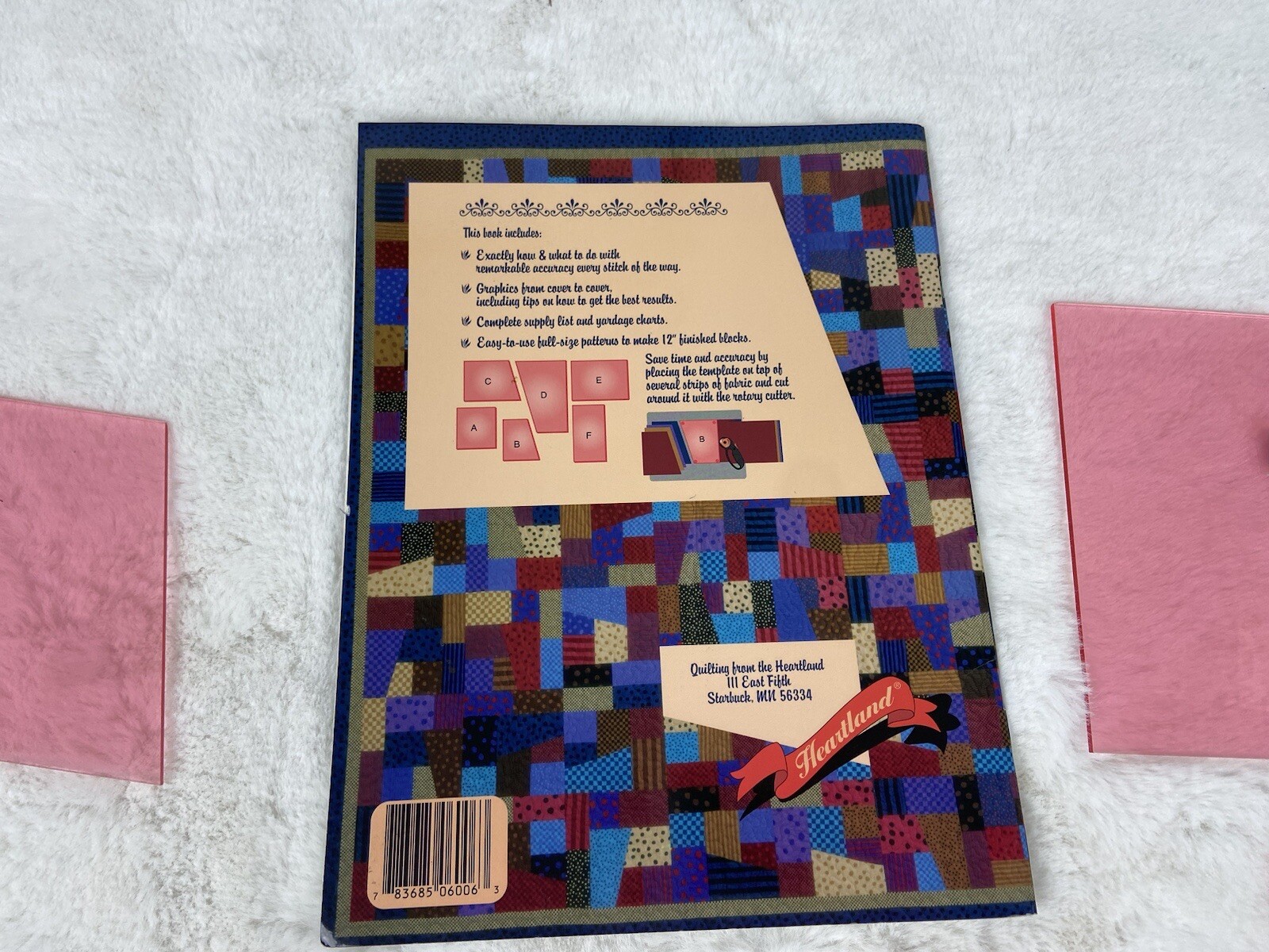 Crazy Quilt Book Patterns Quilting Heartland Includes Plastic Templates