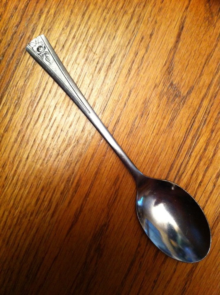 Oneida Northland Stainless Glossy Rose Black Accent PASADENA TEASPOON 6 1/8"