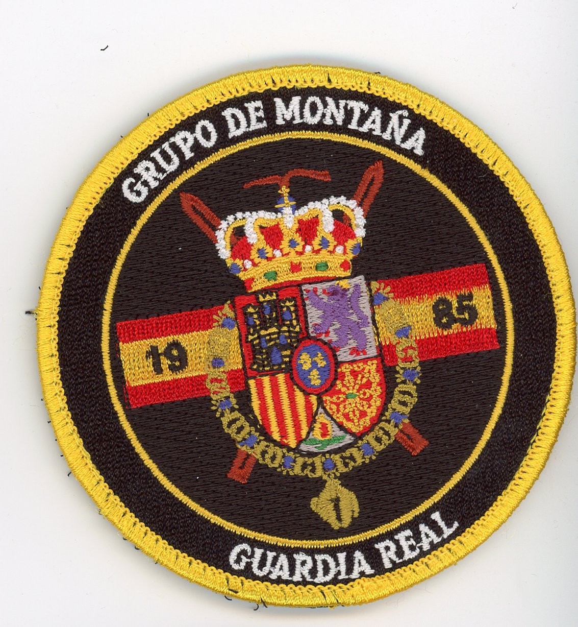 PATCH SPAIN ARMY ROYAL GUARD MOUNTAIN GROUP 1985 VEL L BACK  PARCHE