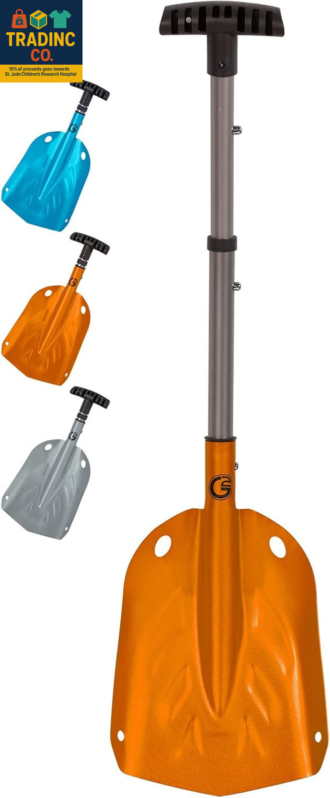 G2 Backcountry Lightweight Telescopic Avalanche Snow Shovel, Storage down to 13