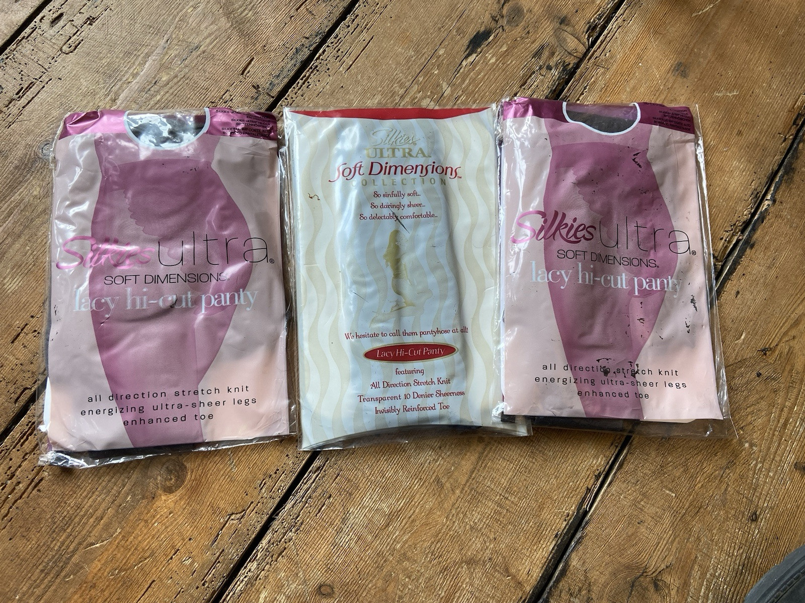 Vintage Tights Silkies Med Sealed Packs X 3