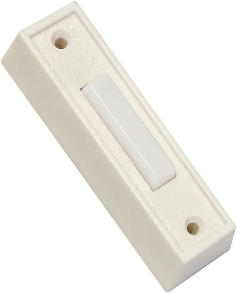 Wall Mounted LED Doorbell Button Push Switch Black for Wired Chime Ring