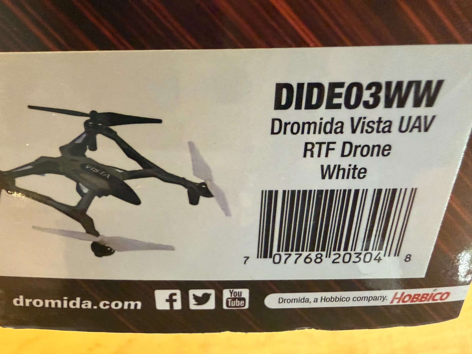 Dromida Vista UAV RTF Drone DIDE03WW (White) - Tested Working