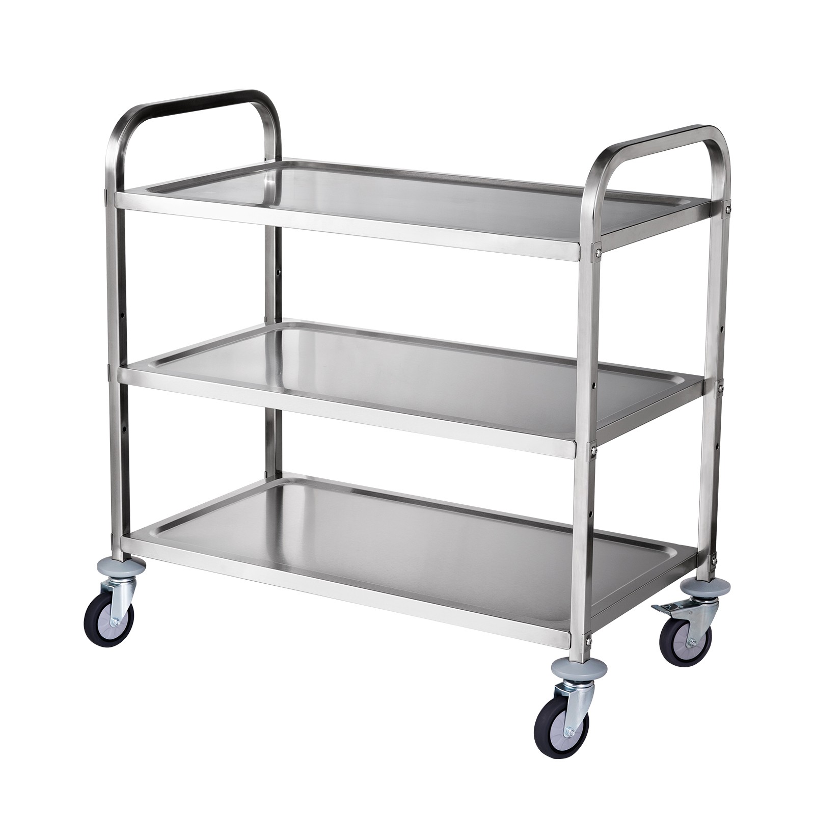 Uimoso 3-Tier Utility Cart Rolling Lab Cart on Wheels Medical Dental Trolley