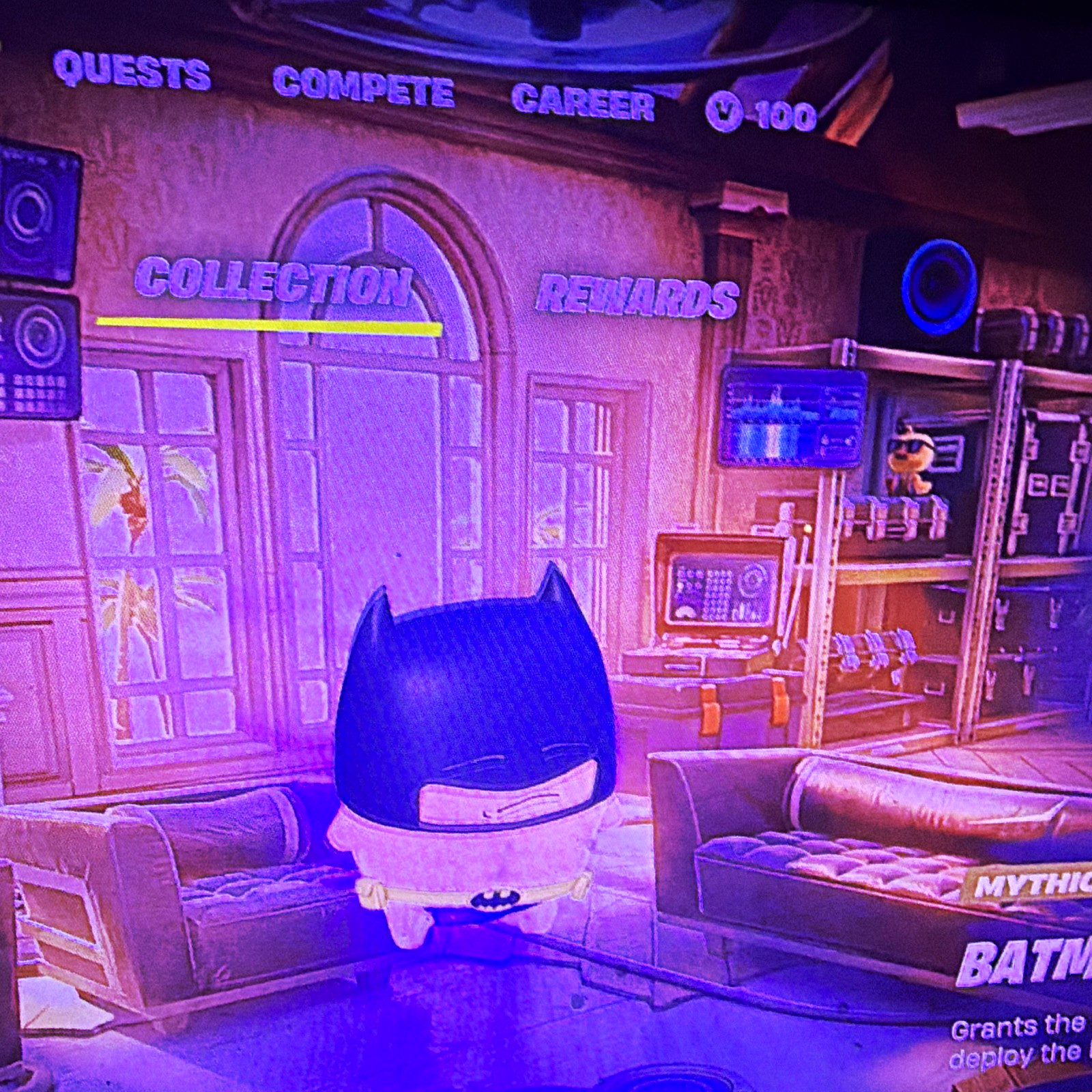 Fortnite Batman In-Game Cosmetic Item/Asset - Collection/Rewards Screen