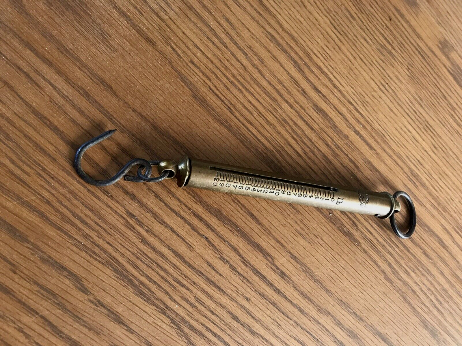 VINTAGE FISHING POCKET BRASS SALTER LB WEIGHT SPRING BALANCE 0-20LB NICE