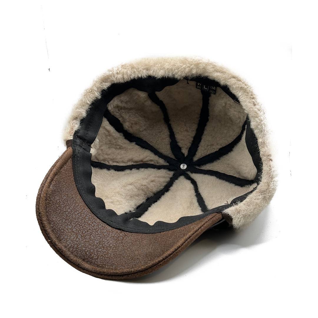 Men's FUR WINTER HAT Sheepskin Shearling LEATHER TRAPPER USHANKA Hat M-XXXL