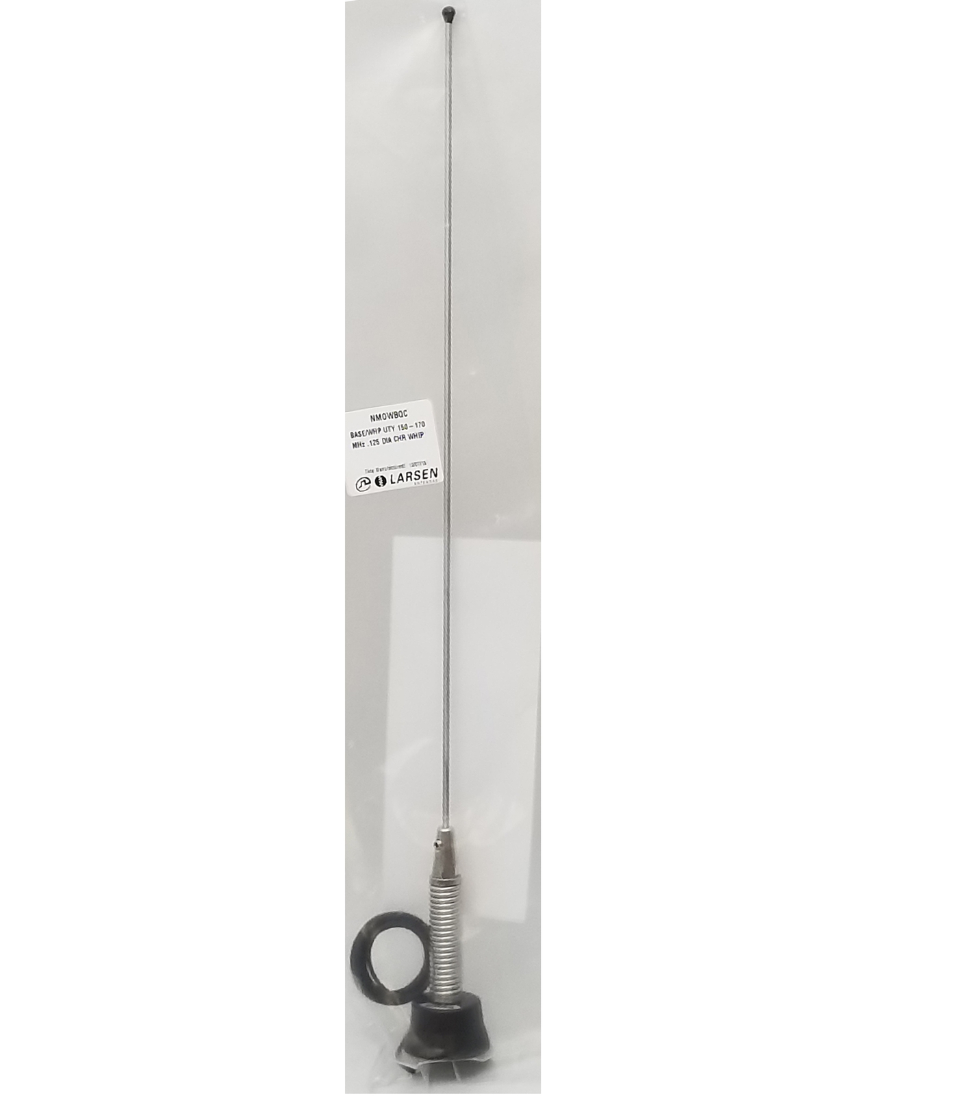 Larsen Nmowbqc Larsen - Nmowbc 150-170 Mhz .125 Diamiter Chrome Whip With Black