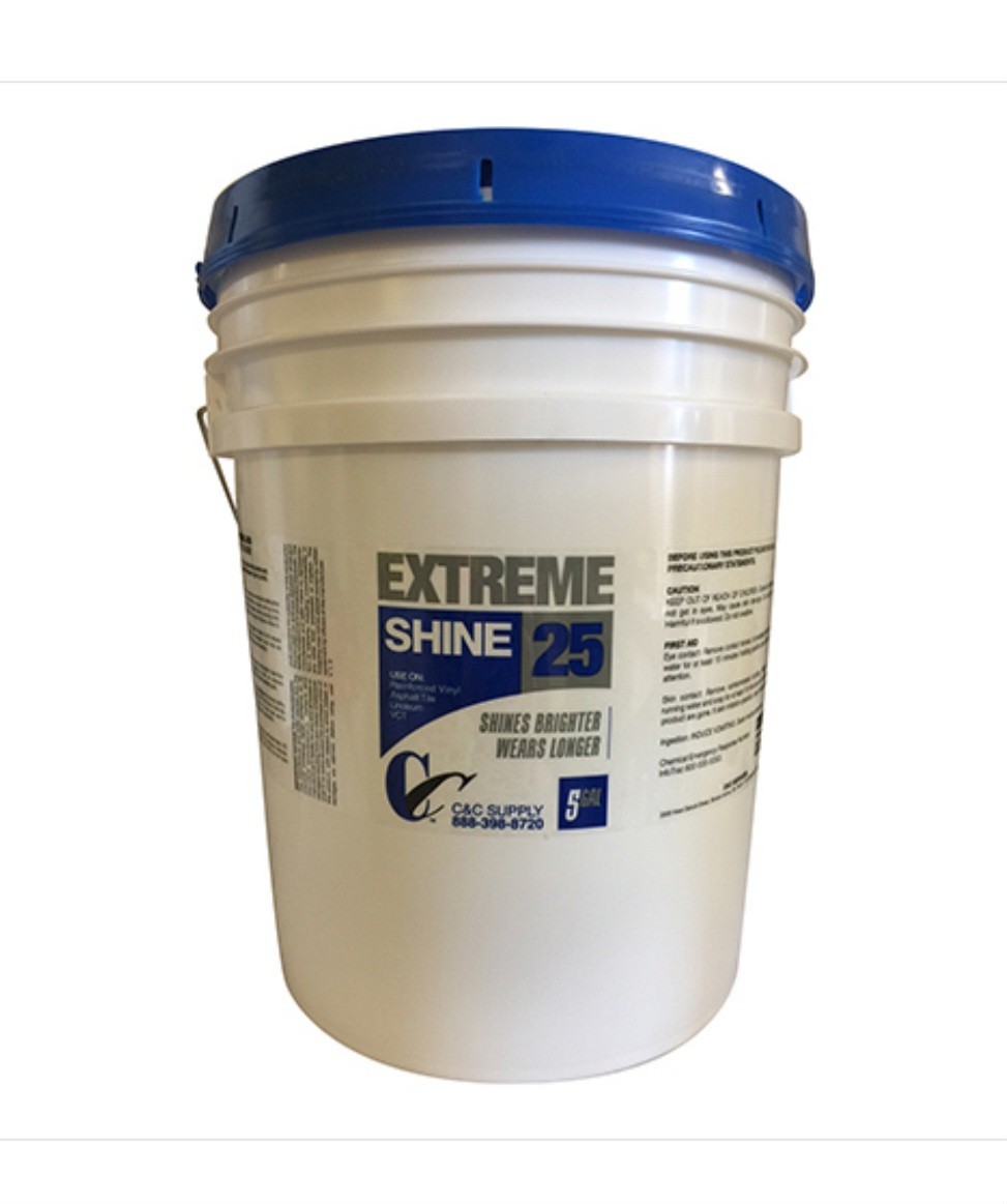 C & C Extreme Shine 25 Floor Finish - 2.5 Gal. In Sealed 5 Gal. Bucket