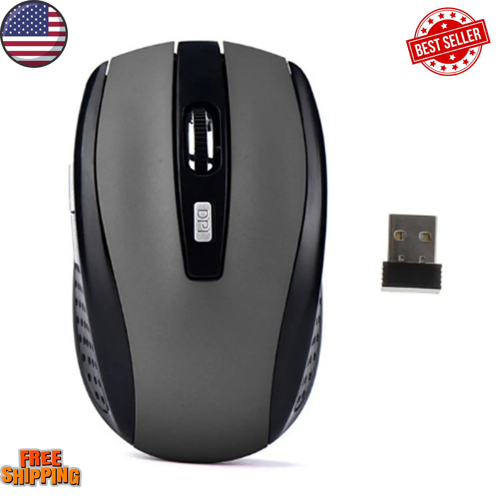 Wireless Optical Mouse Mice 2.4GHz USB Receiver For Laptop PC Computer DPI lot