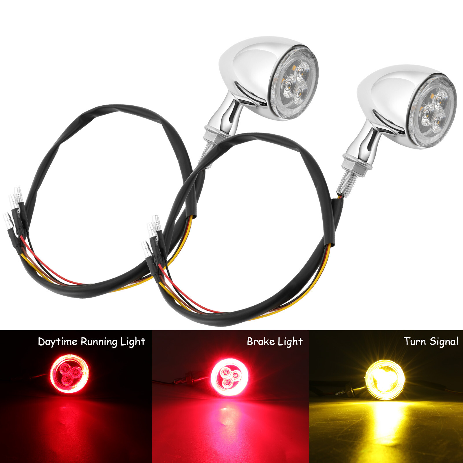 LED Turn Signals Blinker Rear Brake Tail Lights For Harley Sportster XL 1200 883