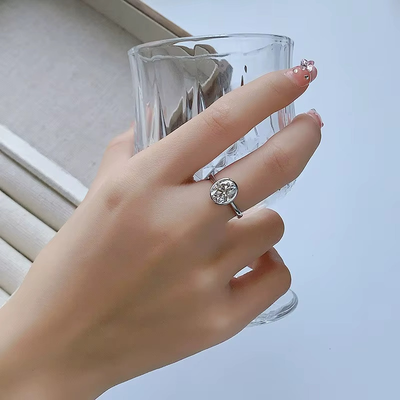 2Ct Oval Moissanite Bezel Set Solitaire Ring 925 Silver Size 6-9 WG