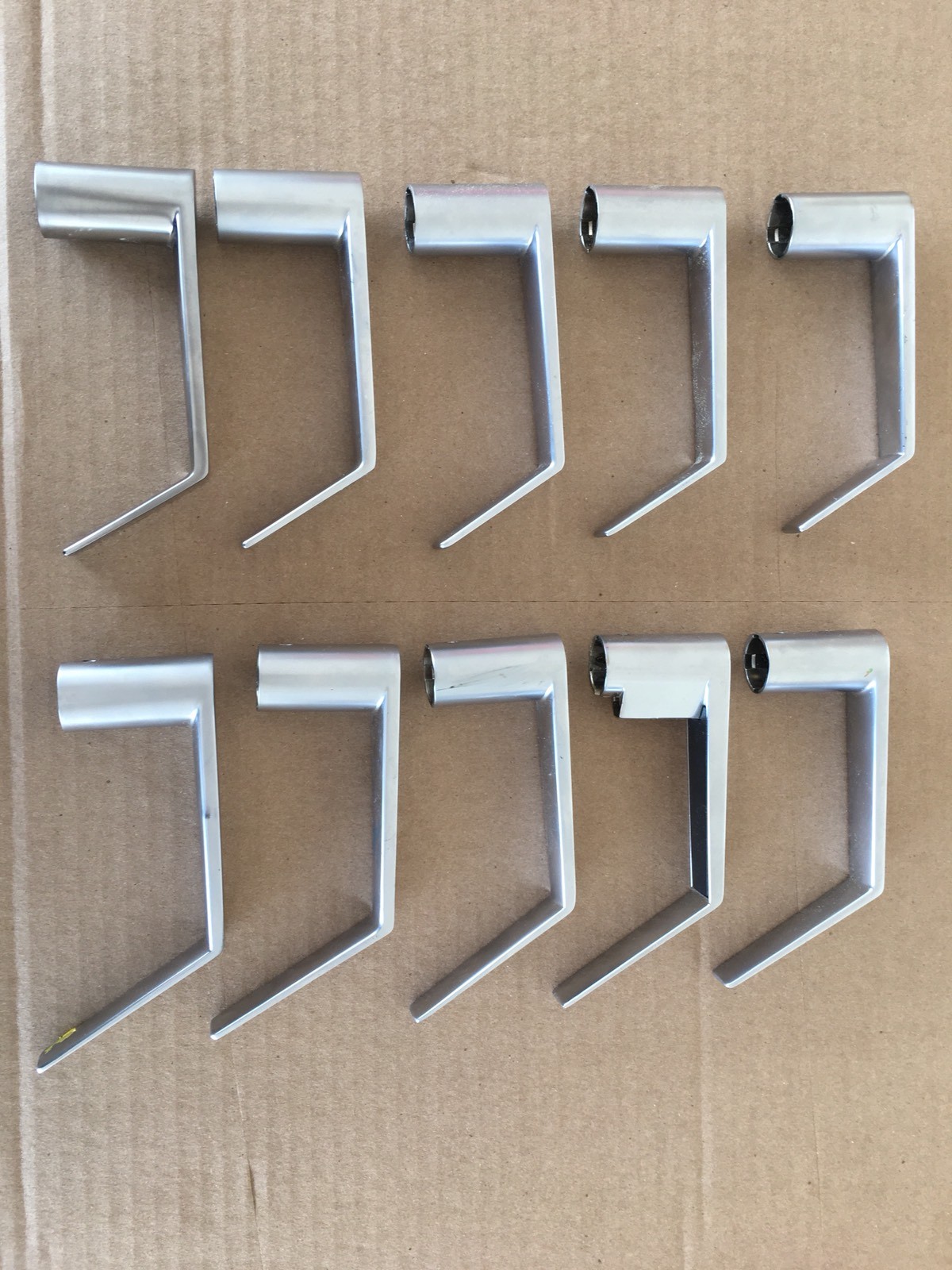 Onity TESA Qty 10 Handles ( 5 Front And 5 Back) Ht24i Ht28i Satin Chrome Silver