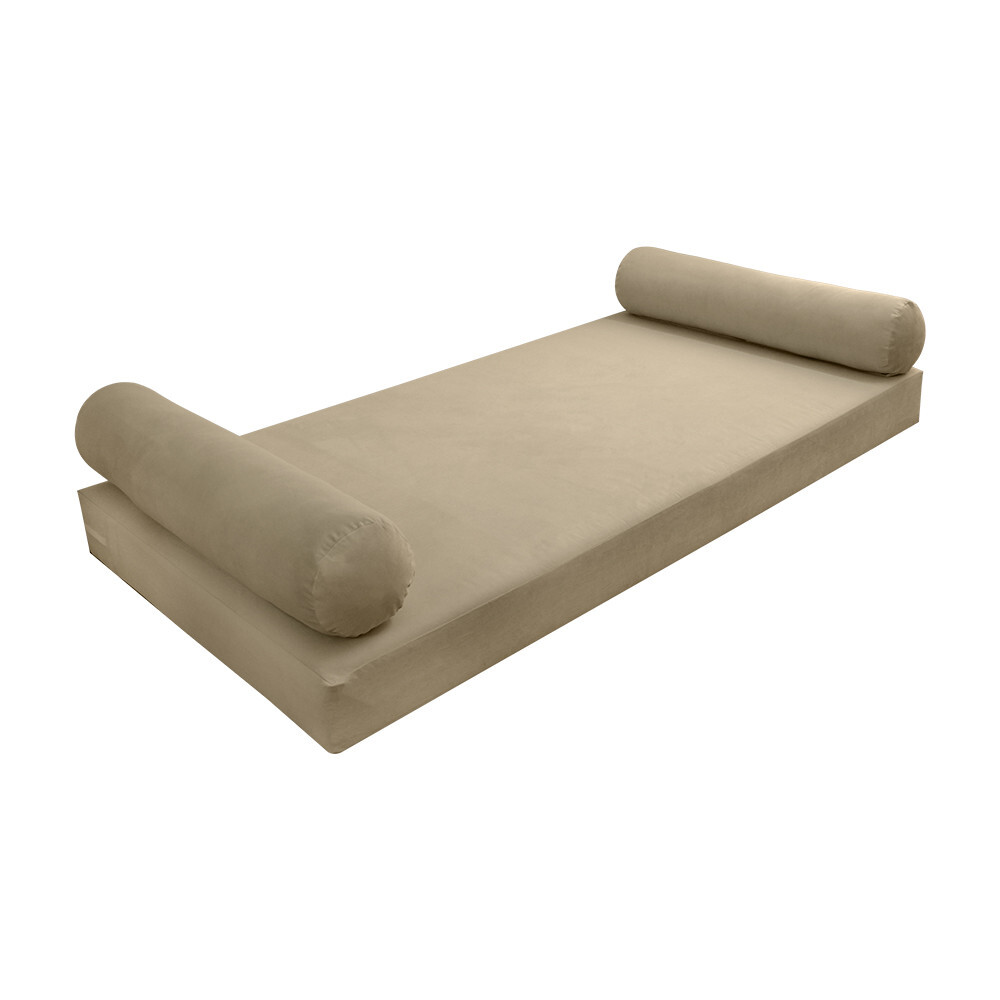 Model V5 Twin-XL Velvet Knife Edge Daybed Mattress Pillow Complete Set AD304