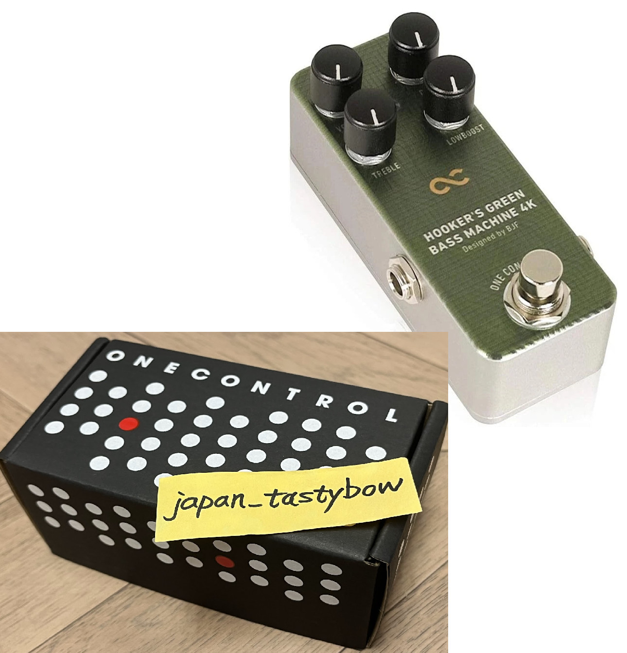 One Control Hooker's Green Bass Machine 4K Bass effects pedal Made in Japan BJF