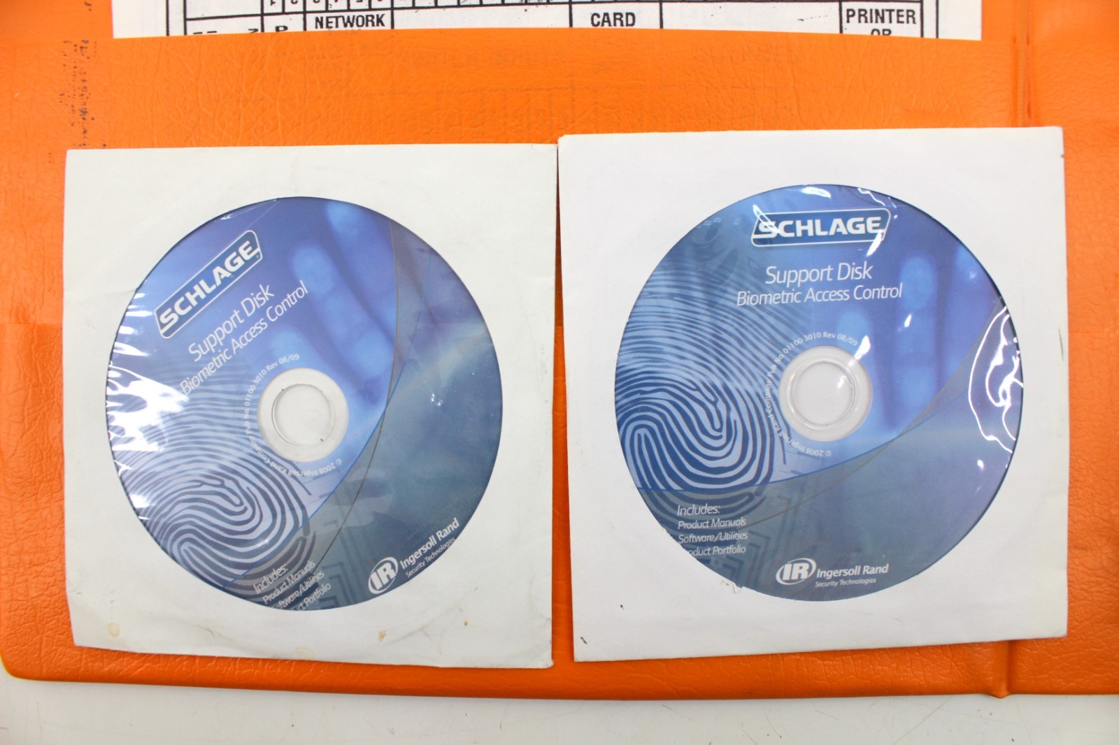 Recognition Systems HandKey II Installation & Operation Manual Binder w/ Schlage