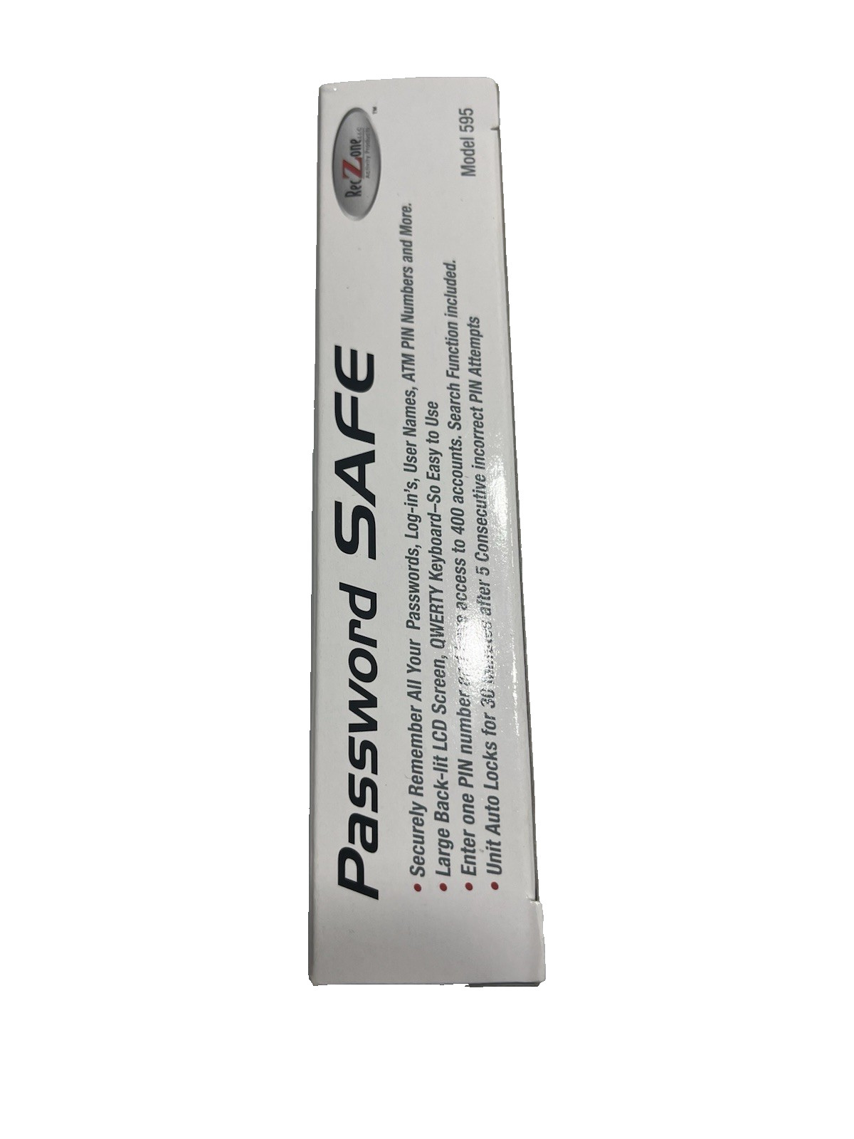 New Password Safe RecZone Password Organizer Model 595 New In Box