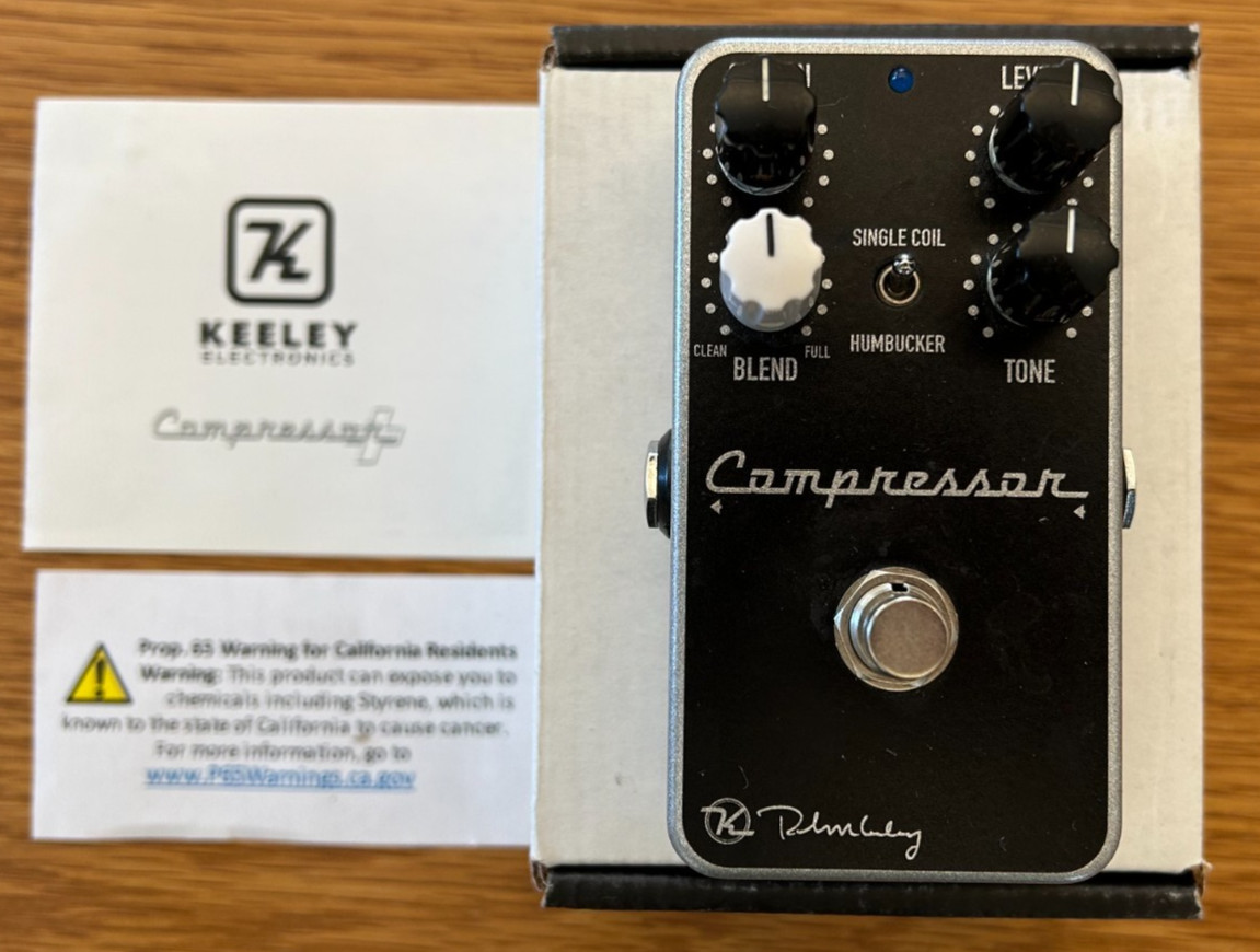 Keeley Compressor Plus Guitar Effects Pedal Black USA w/ Box Excellent Condition