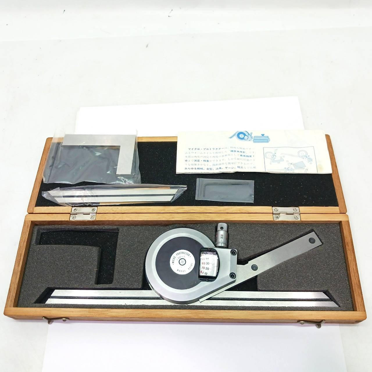 MARUI KEIKI Micro Protractor MP-101 Angle Gauge 0-360 degrees From Japan BC2026