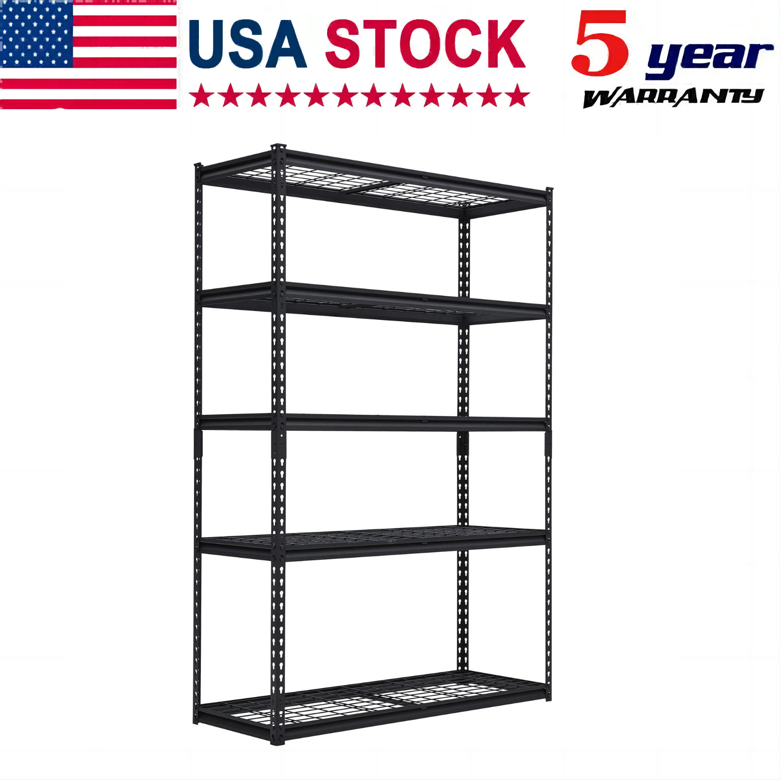 Garage Shelving Heavy Duty 2500 LBS 5 Tier Storage Shelves Metal Organizer Rack
