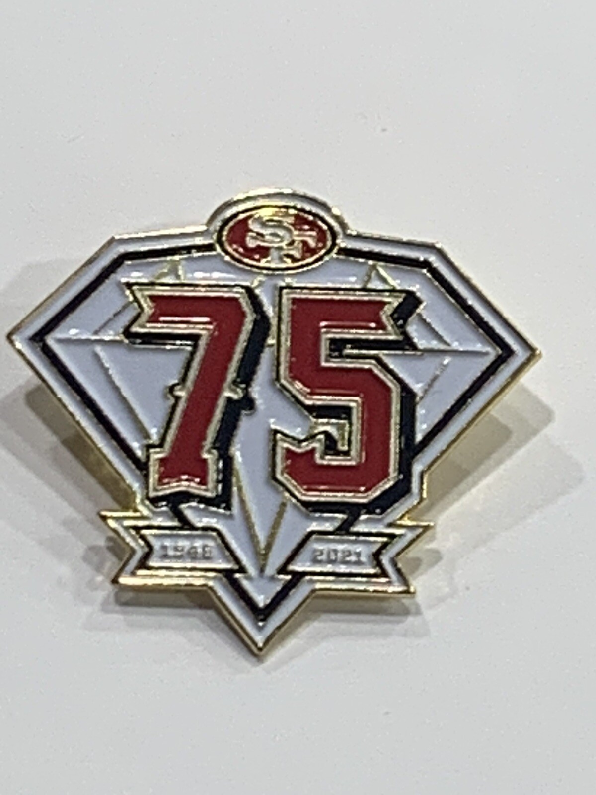 SAN FRANCISCO 49ERS PIN 75TH ANNIVERSARY 1946-2021 5X SUPER BOWL MONTANA RICE