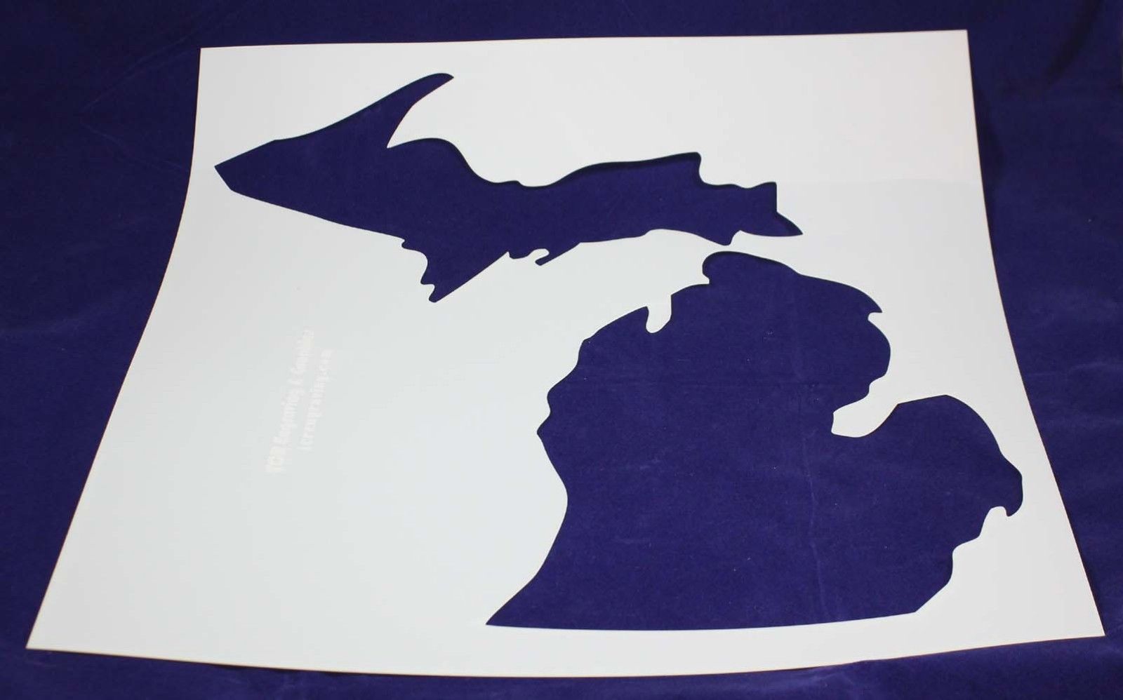 State of Michigan Stencil Mylar 14 Mil 19" H x 17.5"W - Paint /Crafts/ Template