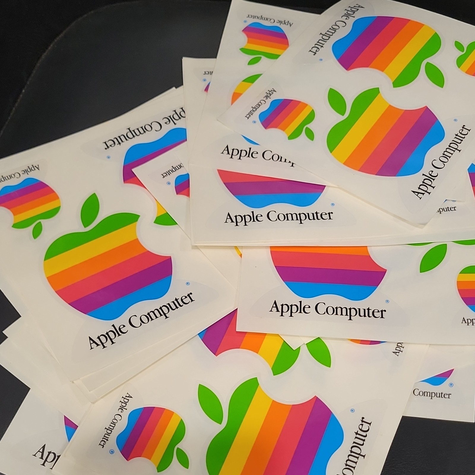 Apple Rainbow Logo Stickers/Decals 2 Sheets - Multicolor Vintage