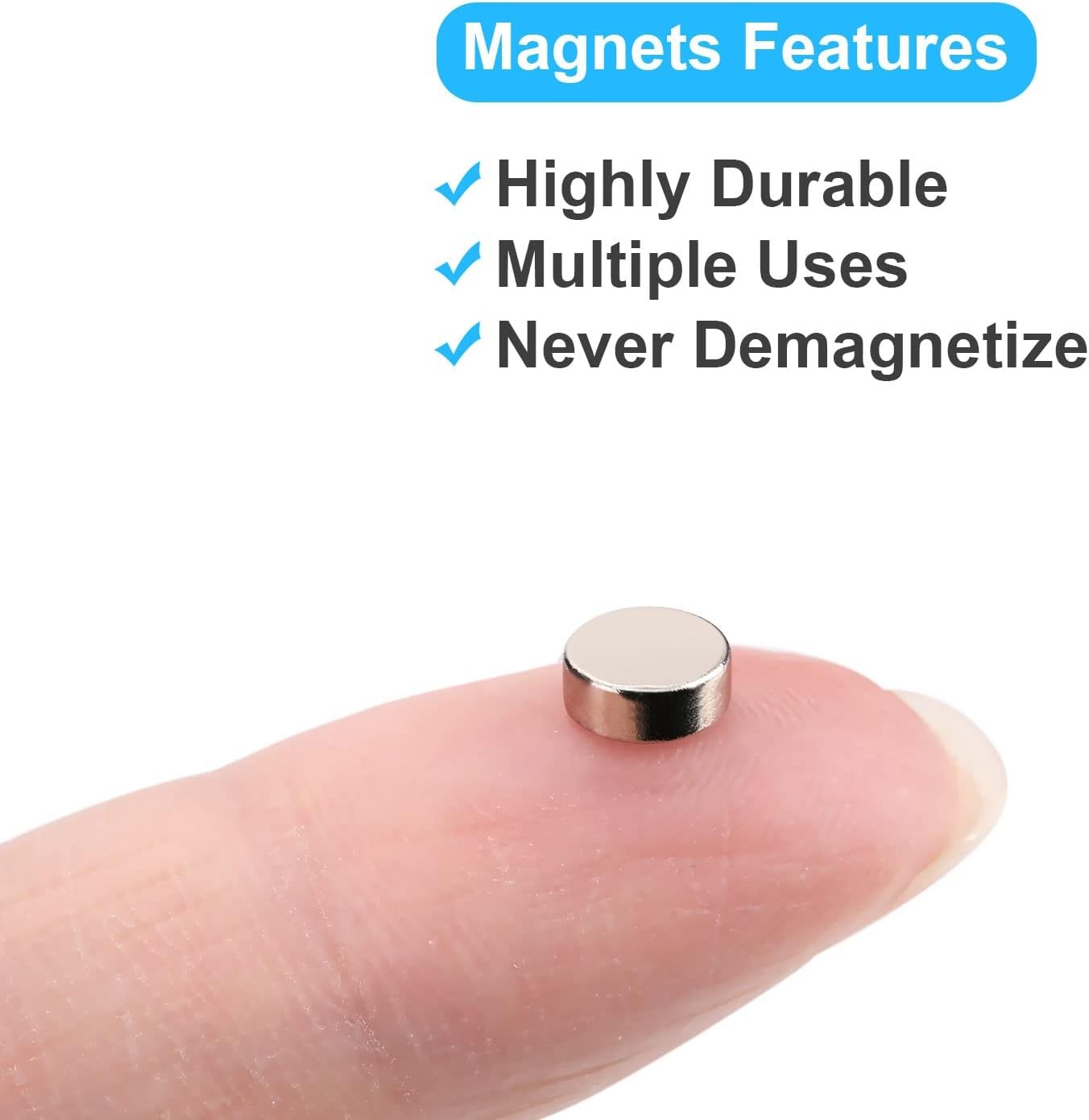100Pcs Small Magnets, 5x2 mm Mini Tiny Round Magnet, Micro Neodymium for Crafts