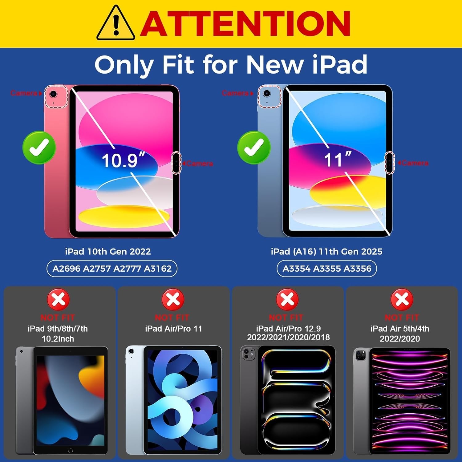 AVOAR 2 Pack Screen Protector for iPad 11th A16 2025 & 10th Generation BLACK