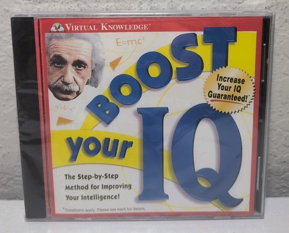 Virtual Knowledge Boost Your IQ PC CD-ROM Brand New B383