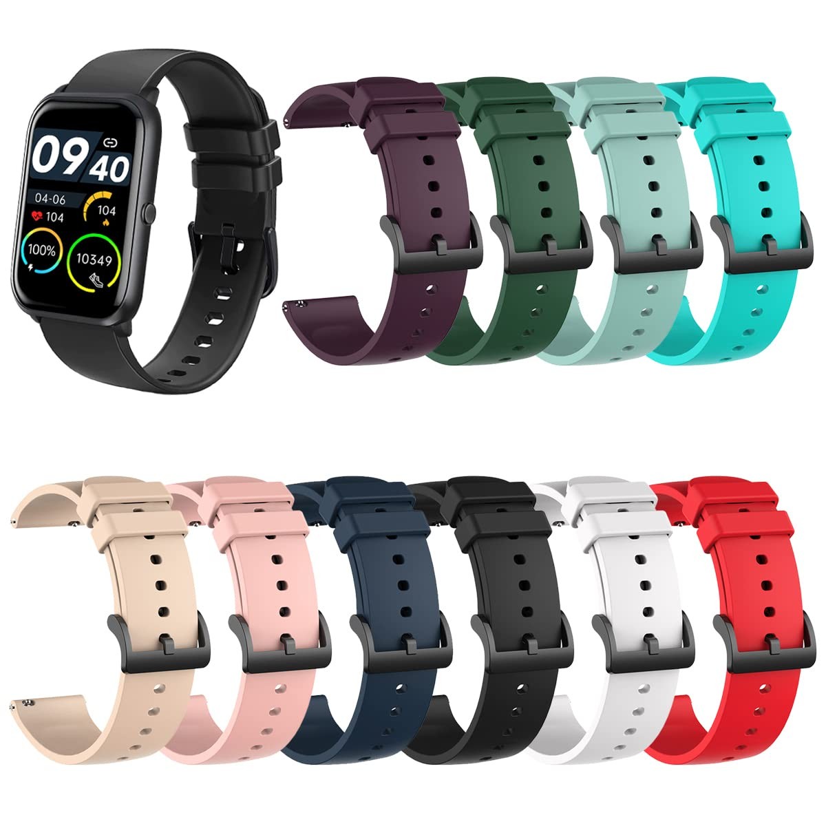 Compatible for Fitpolo AR-01/MorePro AIR2 Bands, Small Size, 10 Pack
