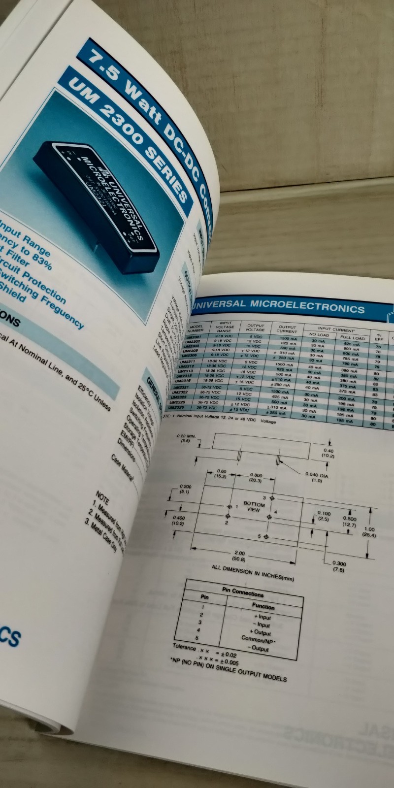 1993 UNIVERSAL MICROELECTRONICS catalog DC-DC convertors AC-DC power supply C3